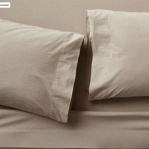Favorite Washed Organic Cotton White King Bed Sheet Set + Reviews | Crate & Barrel