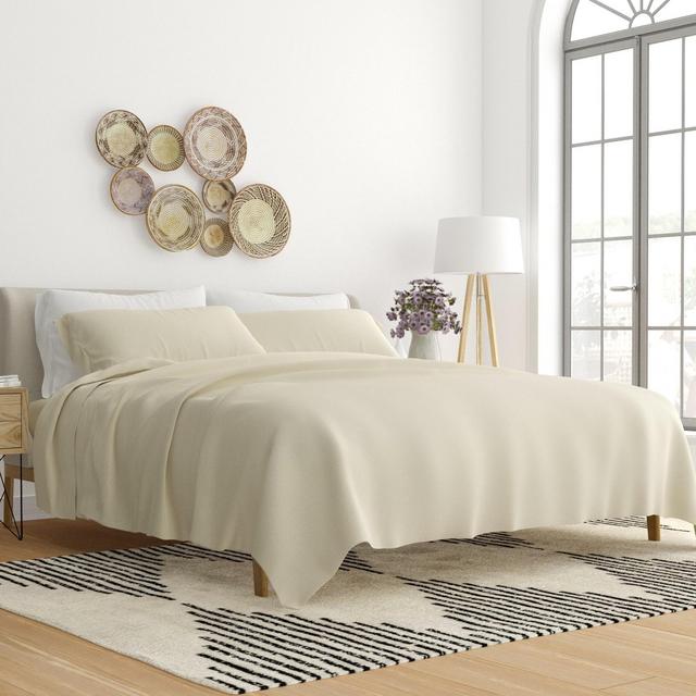 Becky Cameron, Easy Care, Solid Sheet Set, King, Ivory Off-White
