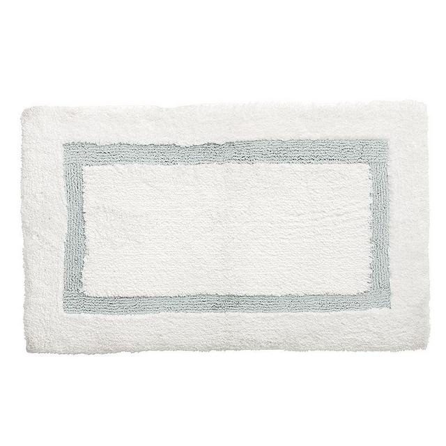 Morgan Memory Foam Bath Mat, 17x24", Dark Porcelain Blue