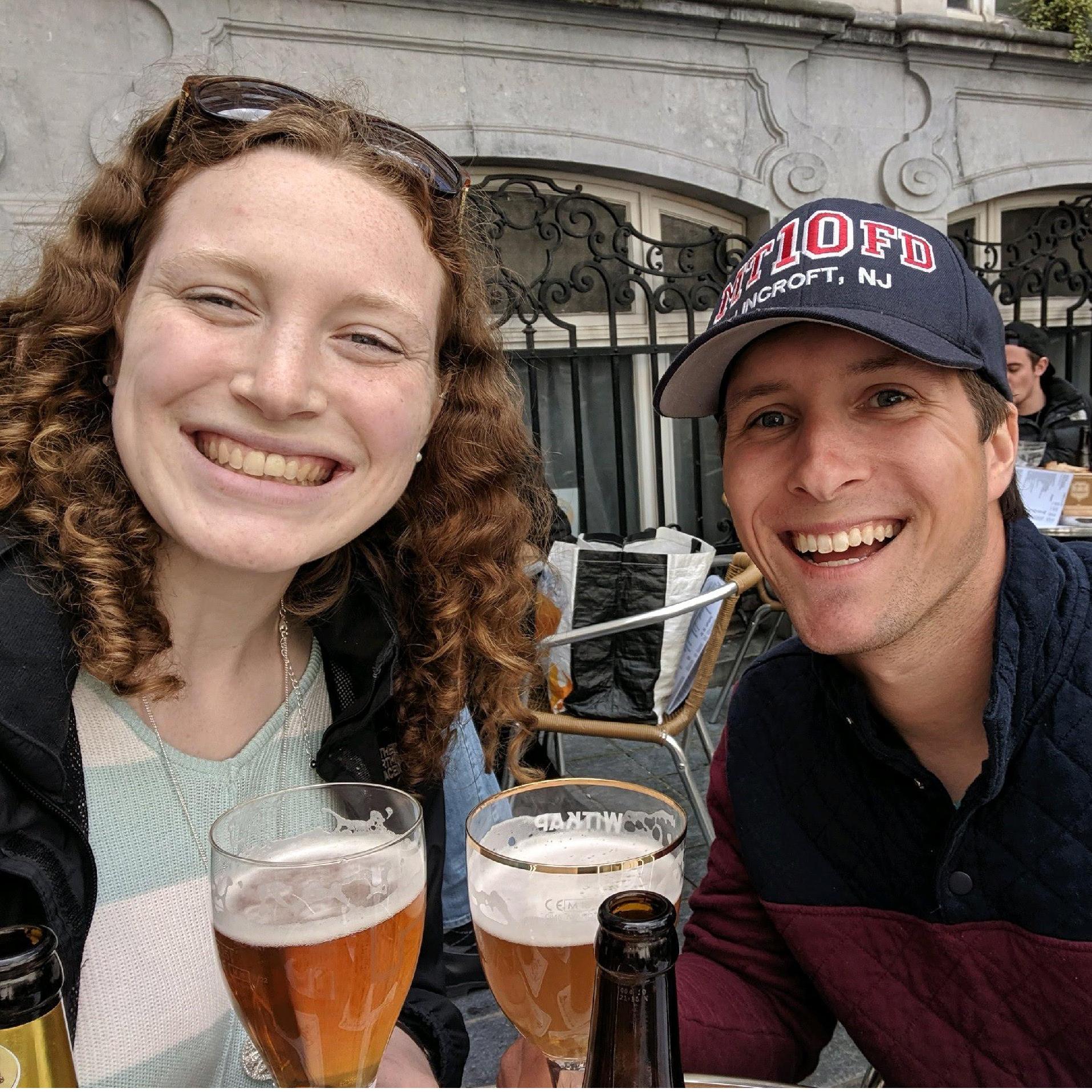 Enjoying some beers in Belgium!