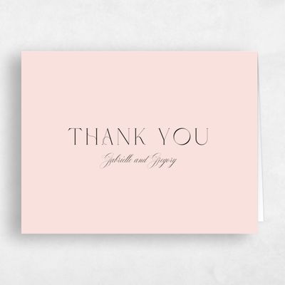 Blush, Pink Wedding Thank You - Payton Landscape