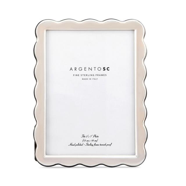 Argento SC Scalloped Sterling Silver Picture Frame, 5" x 7"