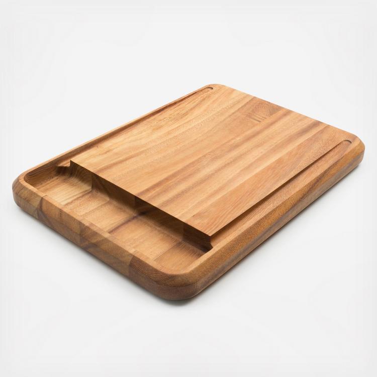 Charleston End Grain Prep Station  Ironwood Acacia Wood Cutting Boards