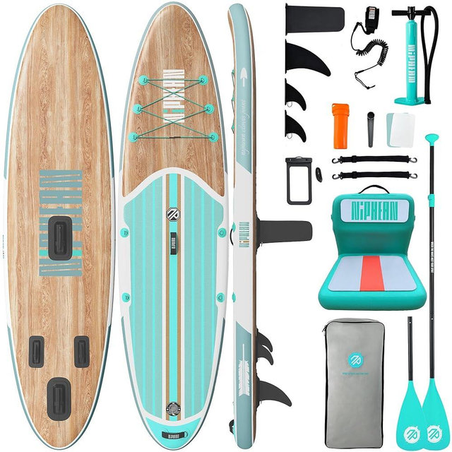 Niphean Inflatable Stand Up Paddle Board with SUP Accessories, Anti-Slip EVA Deck, 10’6’’ Inflatable Paddle Boards for Adults & Youth of All Skill Levels