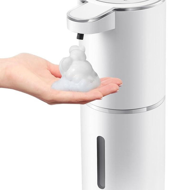 Gotofine Automatic Foaming Soap Dispenser,4-Level Adjustable Foam, Wall Mount Soap Dispenser,USB Rechargeable,12.8oz/ 380ml,Touchless Hand & Dish Soap Dispenser for Bathroom, Kitchen,Hotel, Restaurant