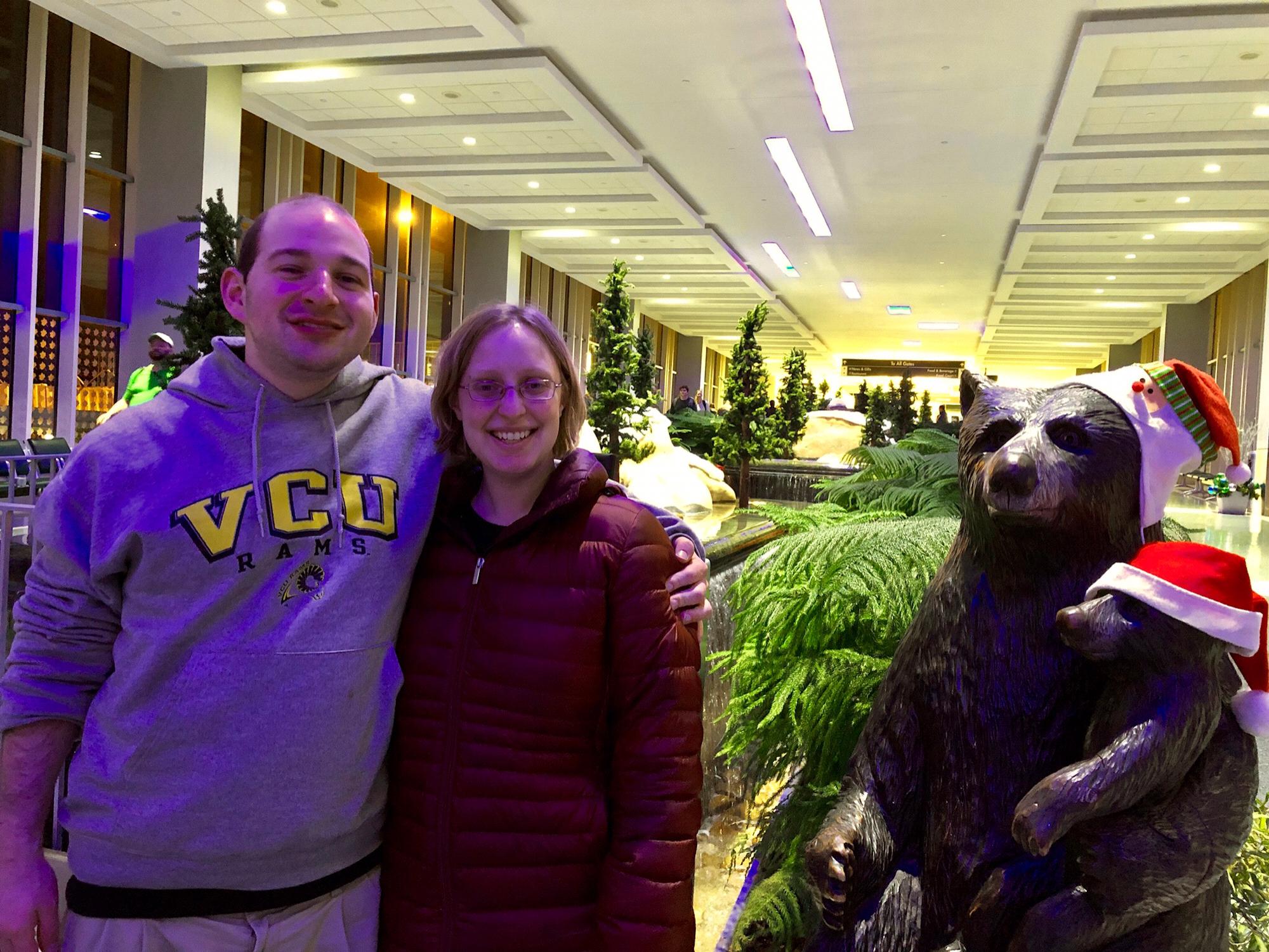 Reunited at the airport
