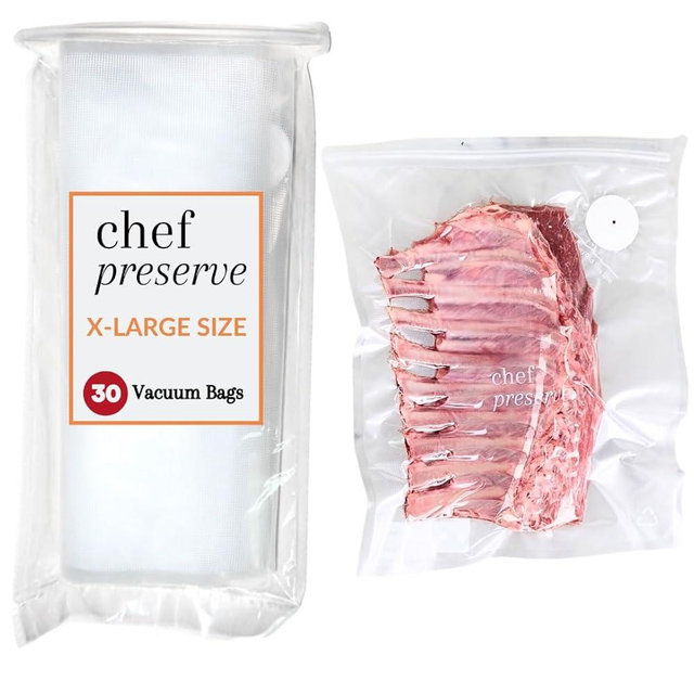 Chef Preserve Vacuum Sealer Bags XL Extra Large Size 30 Bags