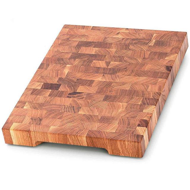 End Grain Wood cutting board - Wood Chopping block - Large cutting board 16 x 12 Kitchen butcher block Oak cutting board non slip cutting board with feet - Kitchen Wooden chopping board