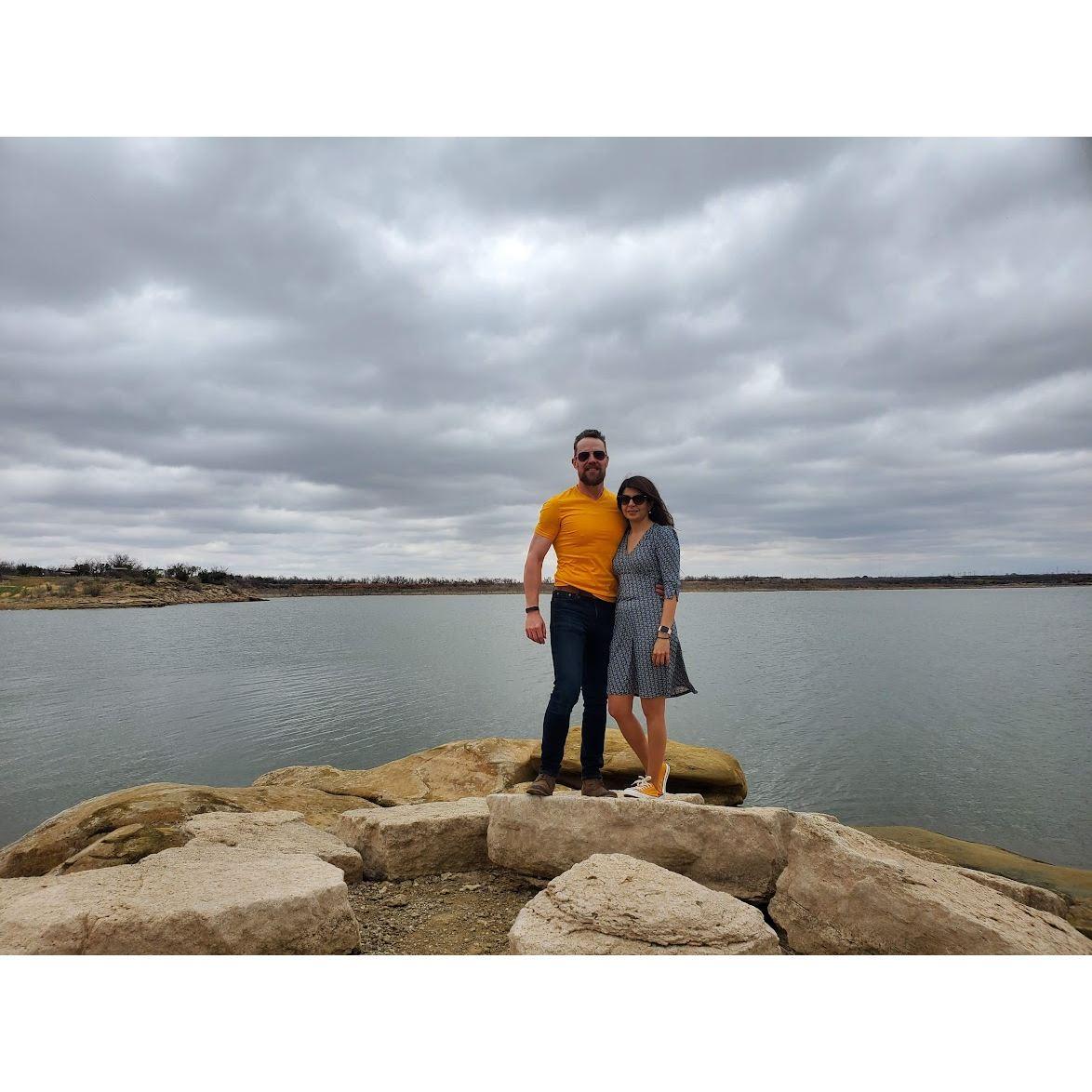 First Easter together, with friends at the lake