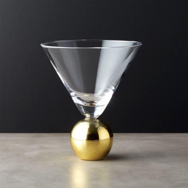 Mirror Ball Stemless Martini Glass