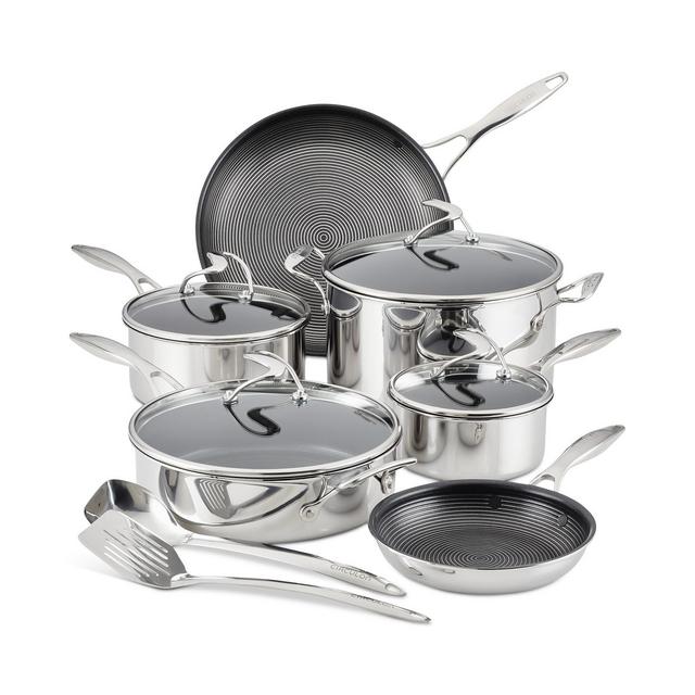 Circulon SteelShield C-Series Tri-Ply Clad Nonstick Cookware Plus Bonus Utensil Set, 12-Piece