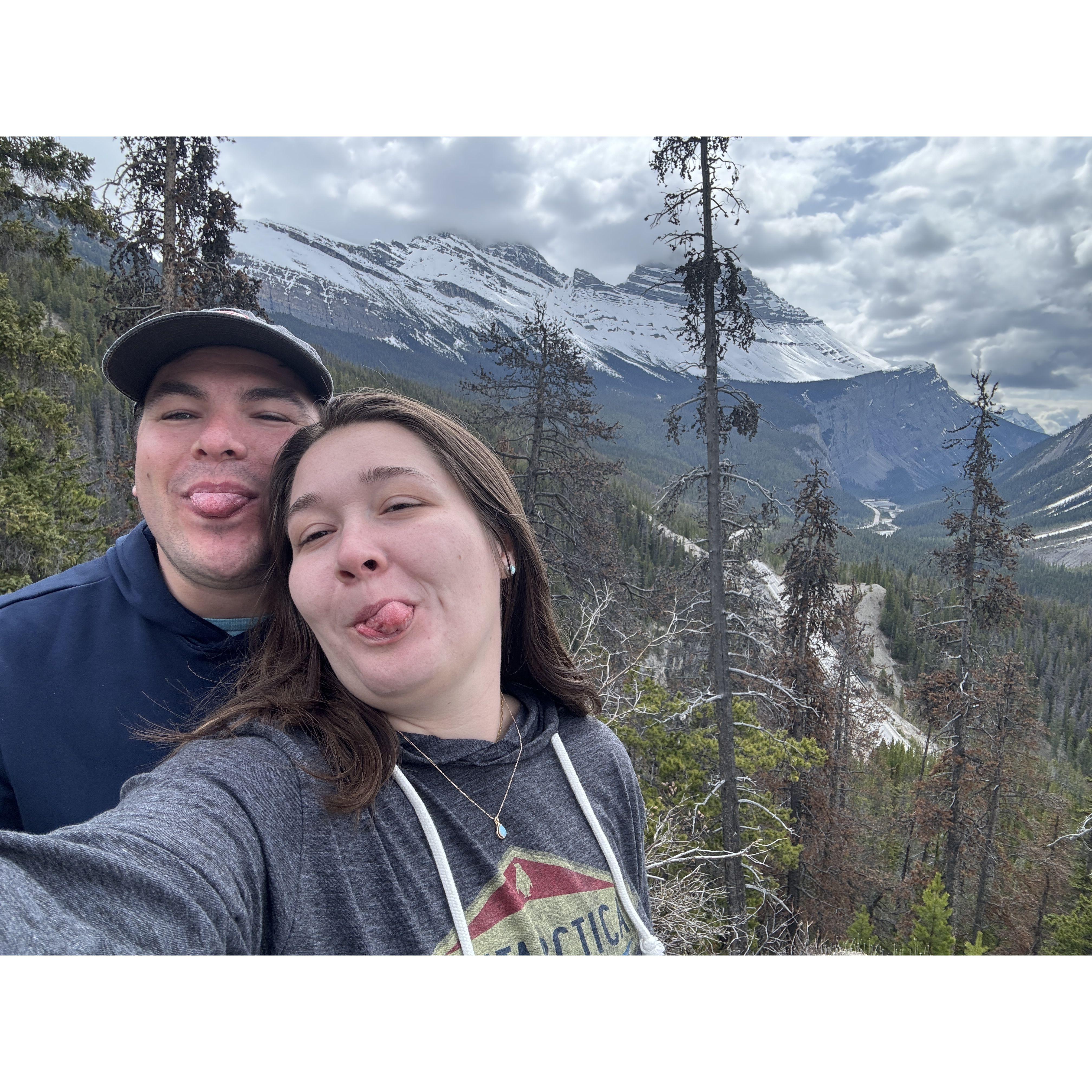 Always having fun, this time in Banaff National Park in Canada