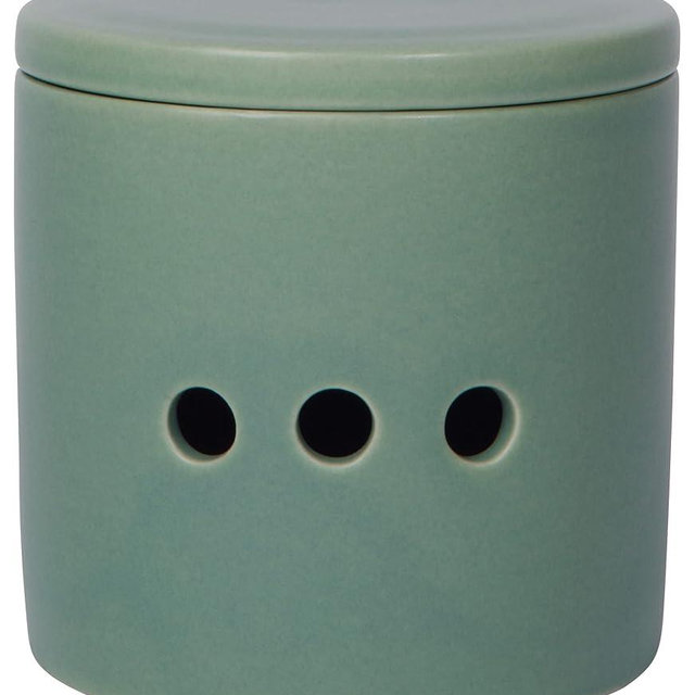 Now Designs Garlic Keeper, Matte Elm Green