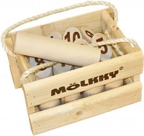 Molkky - Wooden Pin & Skittles Game - Outdoor Fun - For Beach - Park - Picnic - Playground - Classic Family Garden Game from Tactic