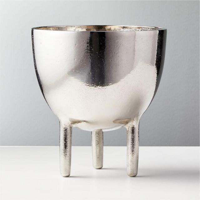 CB2 Aaron Silver Footed Planter