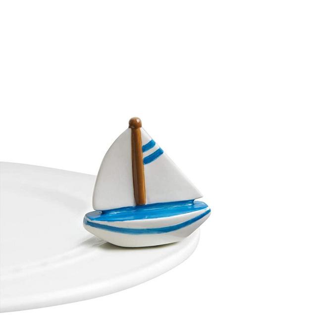 Nora Fleming Hand-Painted Mini: Sail Me Away (Sailboat) A136
