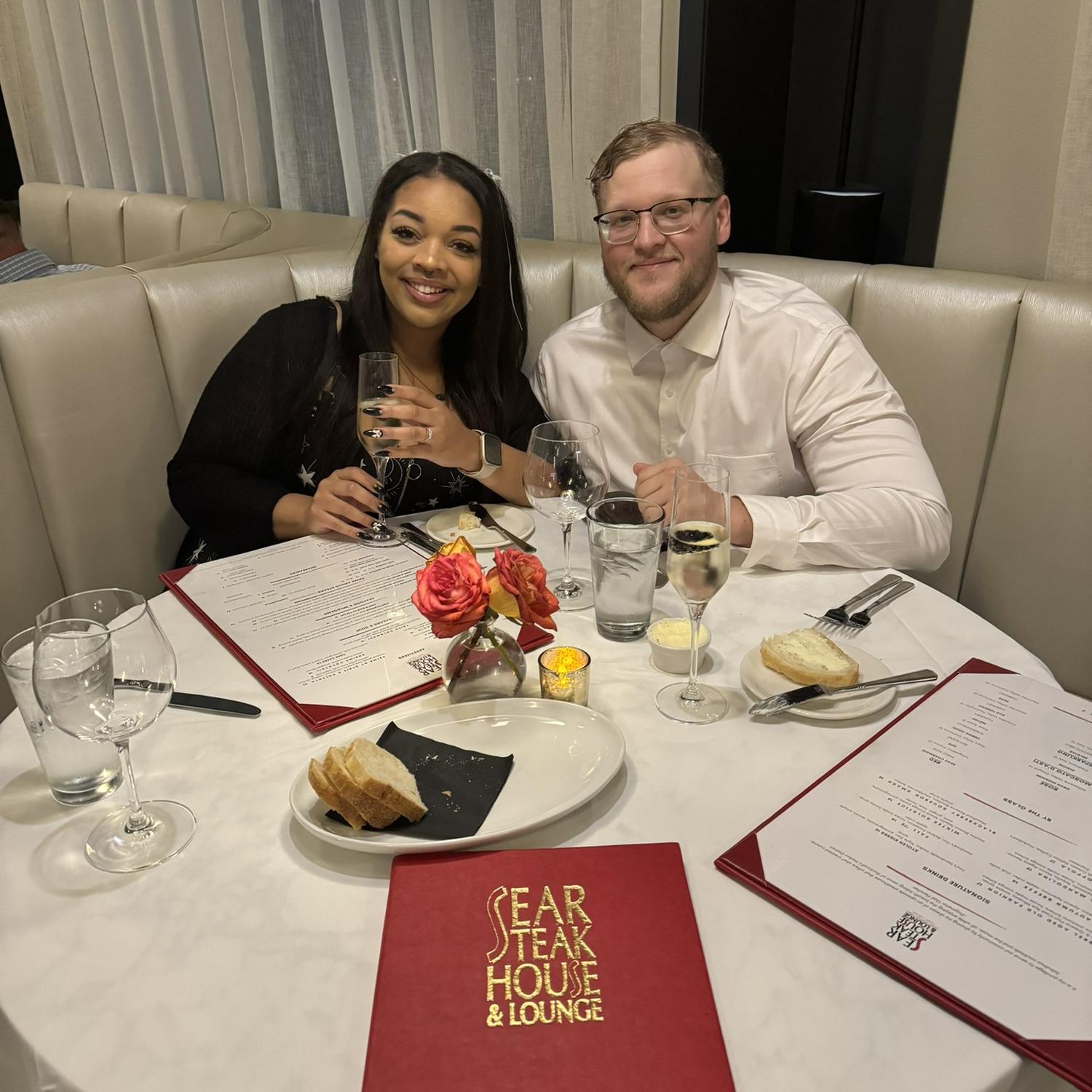 engagement night 10/31/2024! cody took me to an amazing restaurant ! so tasty!