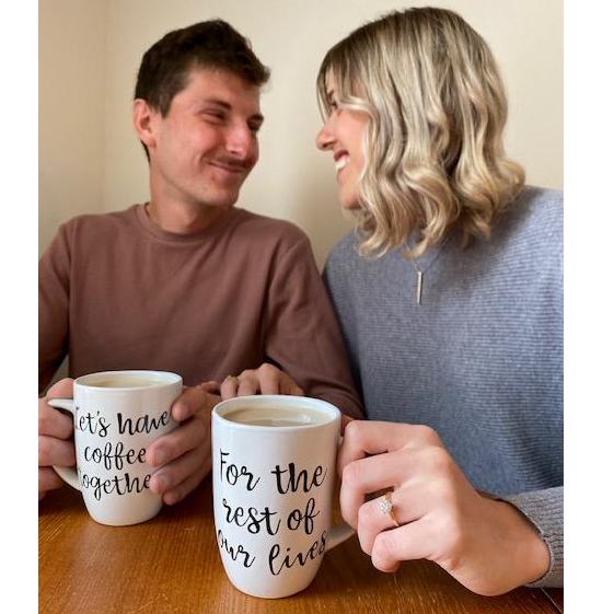One of our favorite dates is to grab a cup of coffee together at local coffee shops.