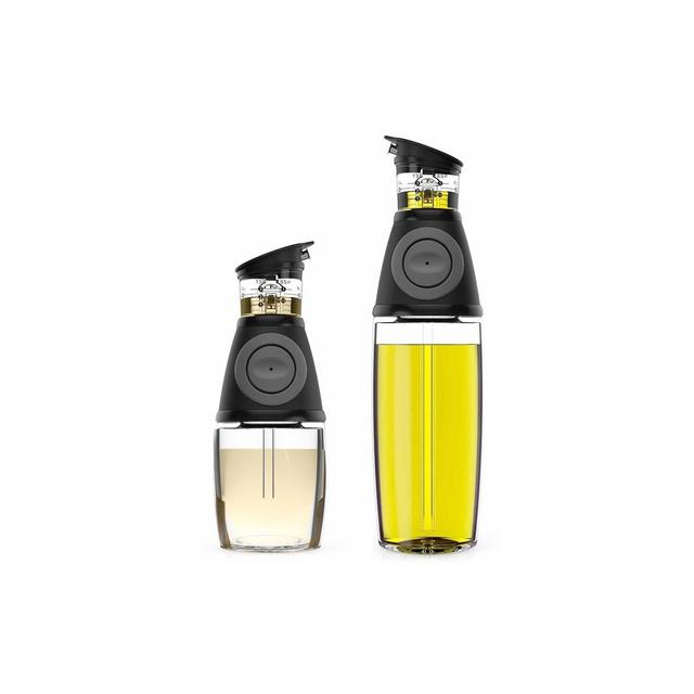 Belwares Olive Oil Dispenser Bottle Set - 2 Pack Oil and Vinegar Cruet with Drip-Free Spouts