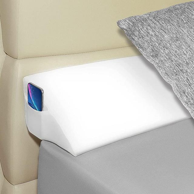 Talcusble King Size(76"x10"x6") Bed Wedge Pillow Plus/Bed Gap Filler for Headboard/Triangle Bolster Pillow/Fill The Gap(0-8") Between Your Headboard and Mattress/Wall(White)