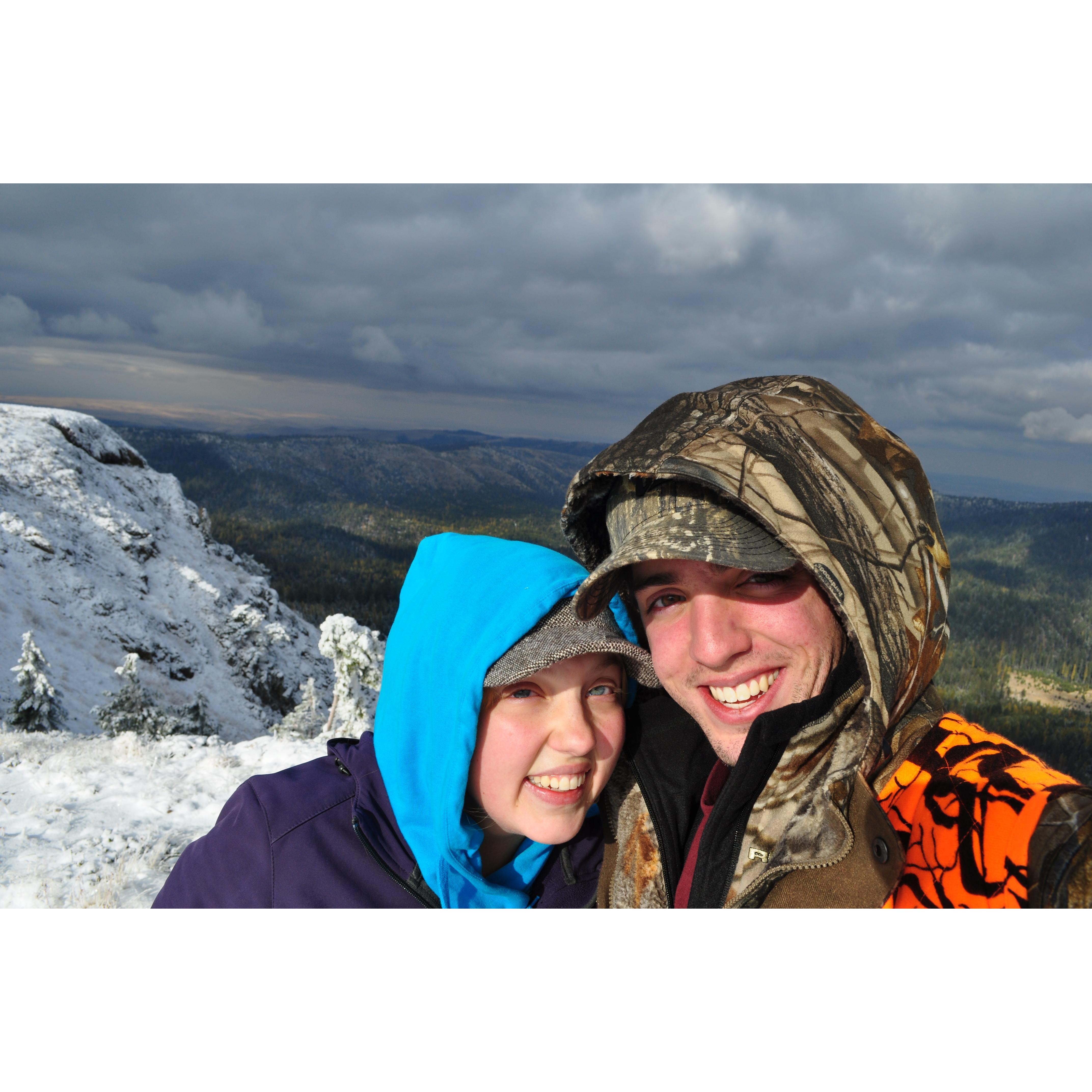 Our first hunting trip together. Amazingly, Vicky wasn't scared off..