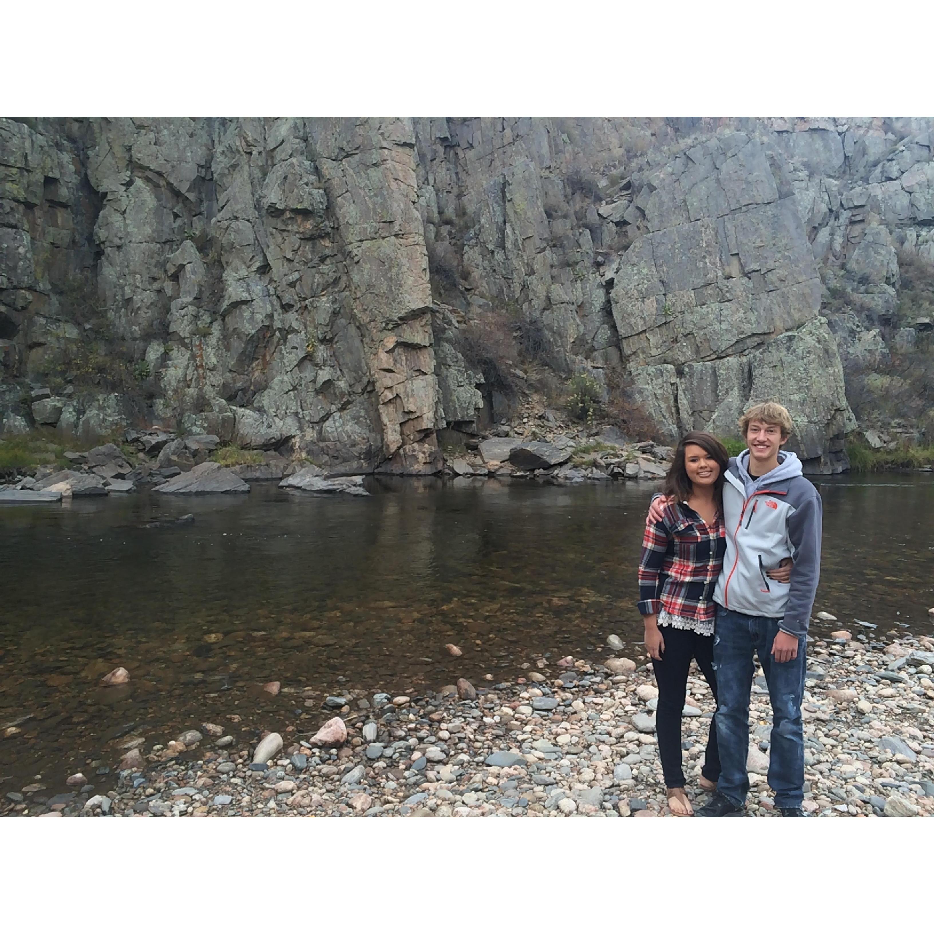 Traveling to new places with each other.