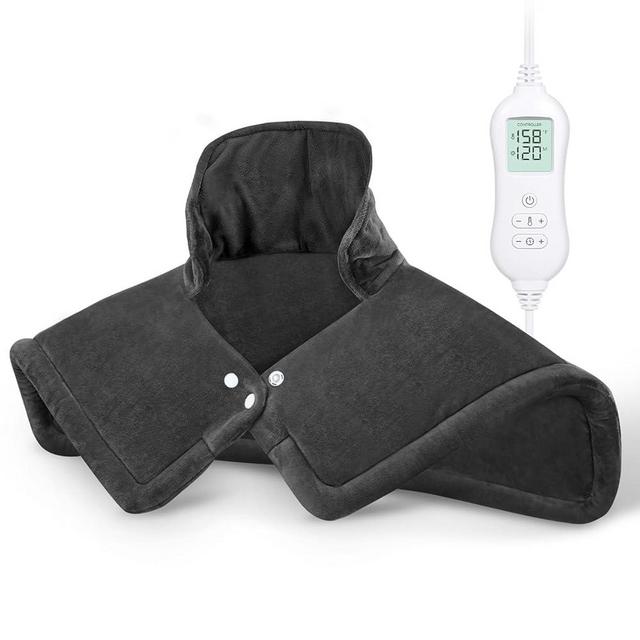 NOWWISH Heating Pad for Neck and Shoulder Pain Relief, Fast Heating, Auto Shut Off, Mothers Day Gifts, Birthday Gifts for Women Men Mom Dad Wife Husband, Black, 17"x23"