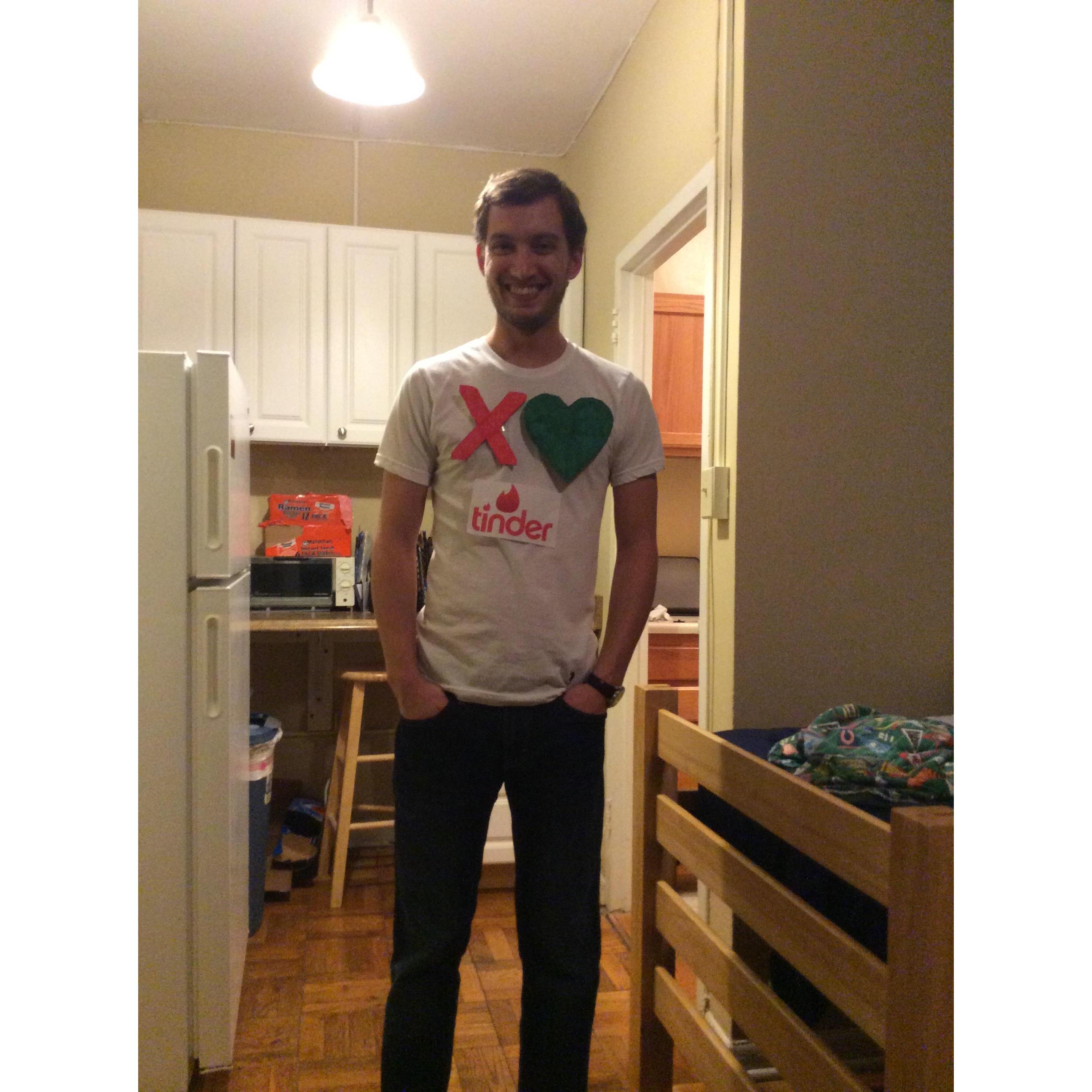Our first Halloween together. I swiped right, FYI.