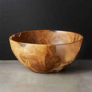 Still Teak Wood and Resin Bowl