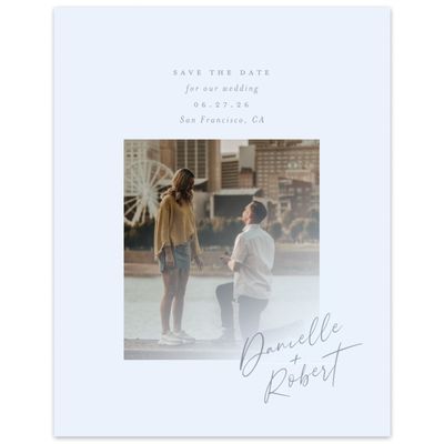Light Sky, Blue Wedding Digital Save the Date - Atlas Photo