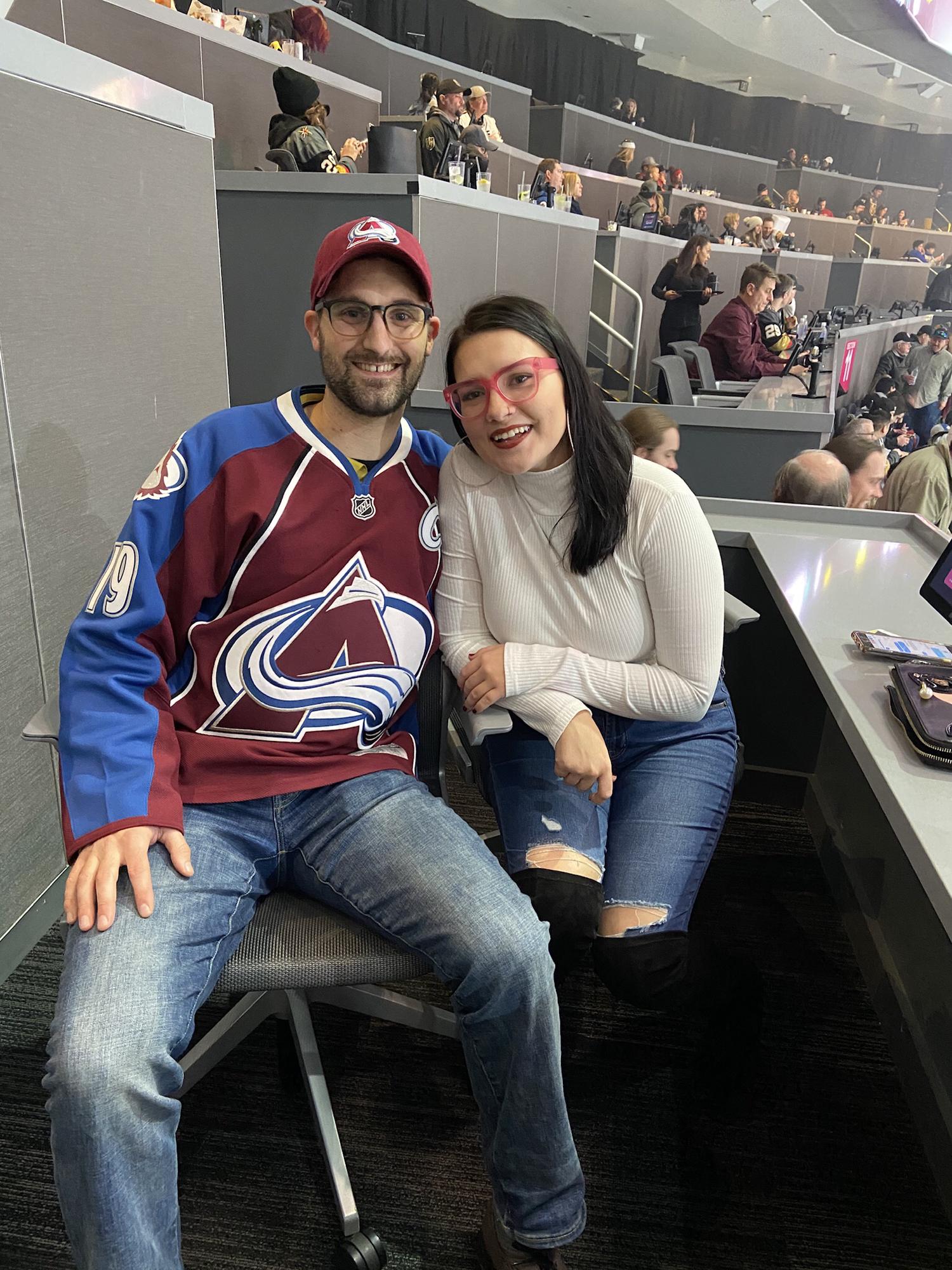 Enjoying one of our favorite activities, hockey!