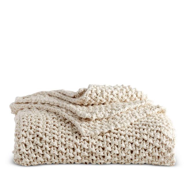DKNY PURE Chunky Knit Throw
