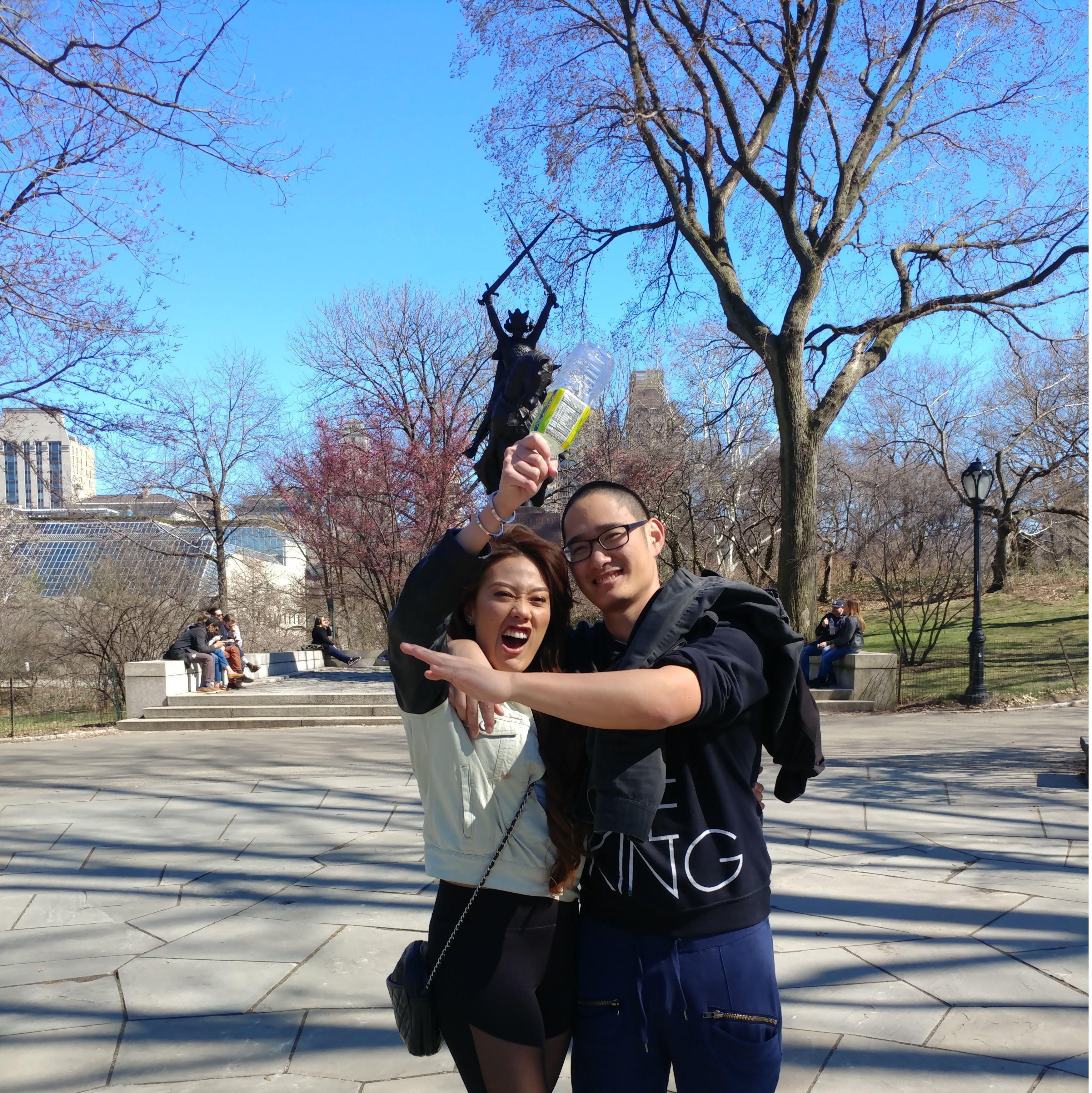The first time Sandy visited Mark in New York.