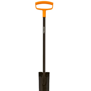 Fiskars 46" Steel Garden Spade Shovel with Ergonomic D-Handle, Garden Tool for Transplanting and Digging