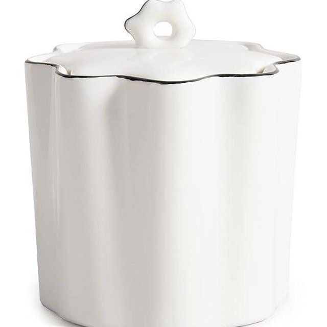 Kassatex Women's Le Marais Cotton Jar, White, One Size