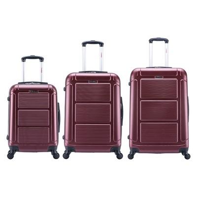 InUSA Pilot 3pc Hardside Spinner Luggage Set 20"& 24"& 28" - Wine