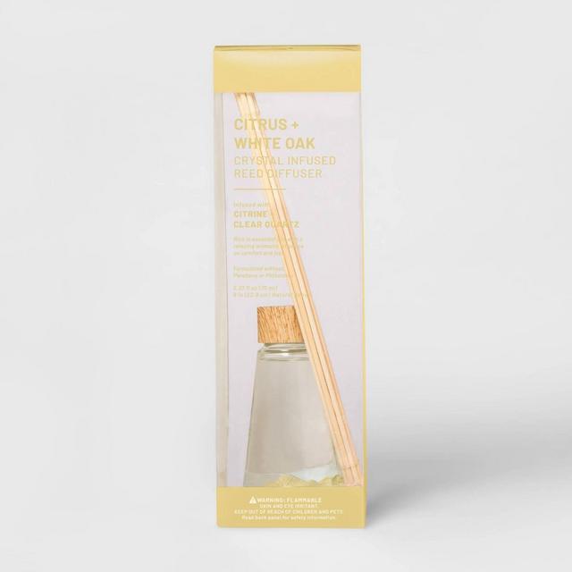 80ml Citrus and White Oak Wellness Crystal Reed Diffuser - Project 62™