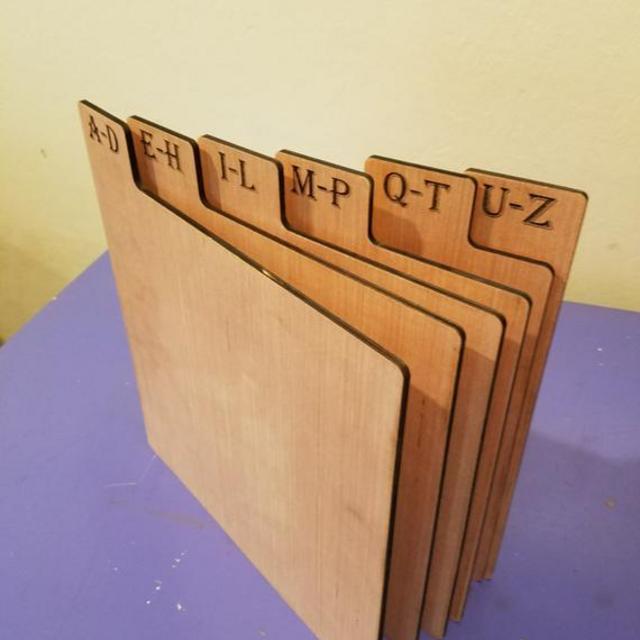 A-Z Record (LP) Dividers, Vertical Organizers, 6 Tabs. For the music lover and record collector.