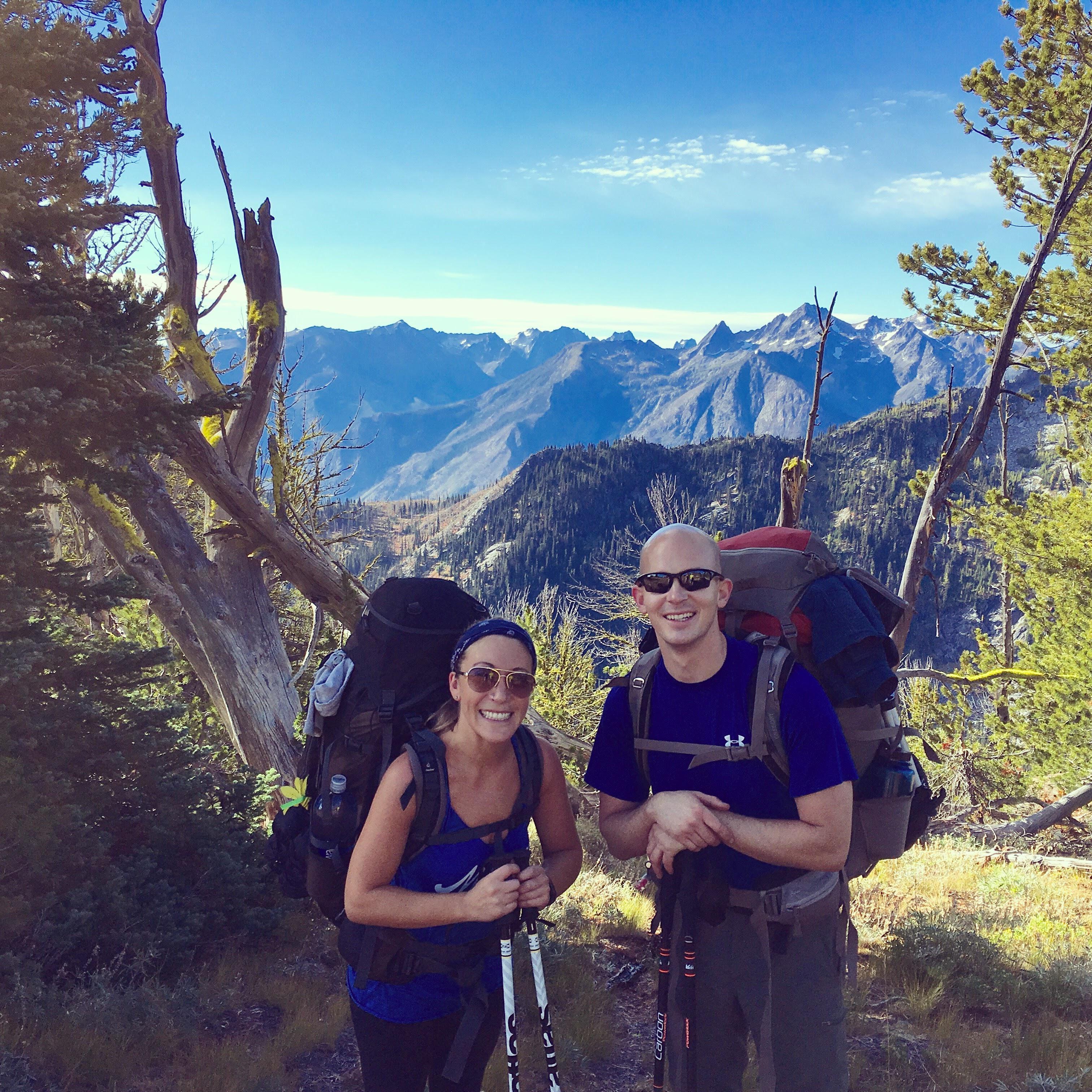 Backpacking in the mountains outside of Leavenworth, Washington State