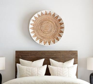 Sunny Handwoven Basket Wall Art
