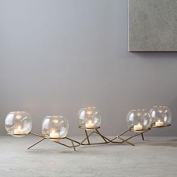 Brass & Glass Globe Centerpiece