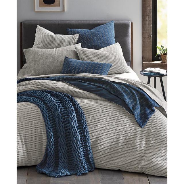 Oake Textured Geo Jacquard Duvet Cover Set, King, Created for Macy's