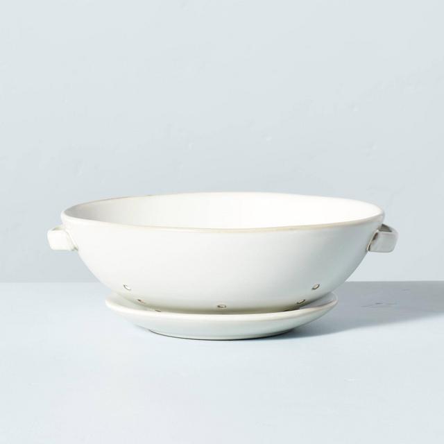 Round Clay Ochre Stoneware Berry Bowl & Saucer Set Matte Cream - Hearth & Hand™ with Magnolia