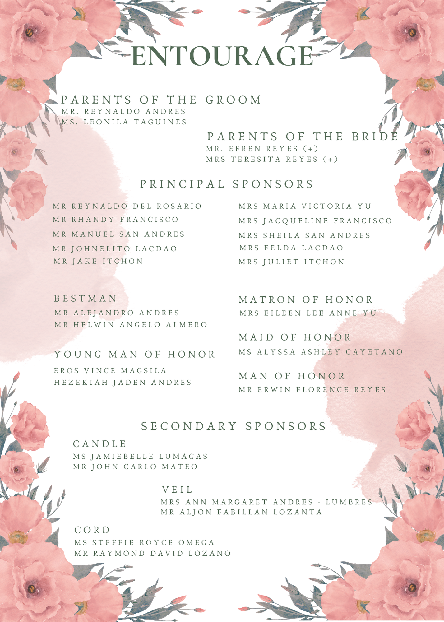 The Wedding Website of Leonardo Andres and Eunice Reyes