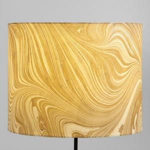 Marbled Gold Drum Table Lamp Shade