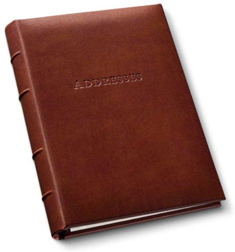 Leather Desk Address Book by Gallery Leather - Acadia Tan - Refillable Binder