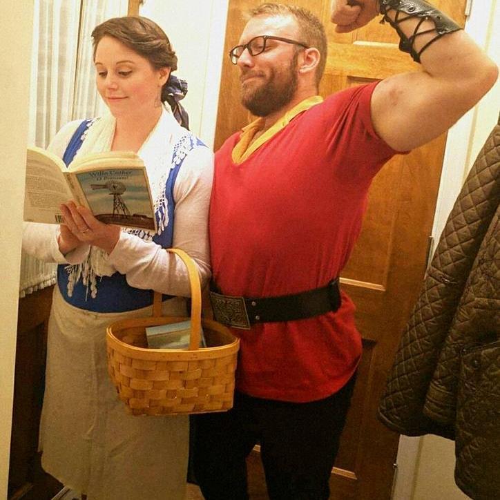 Our winning Halloween Costume as Belle and Gaston, 2018