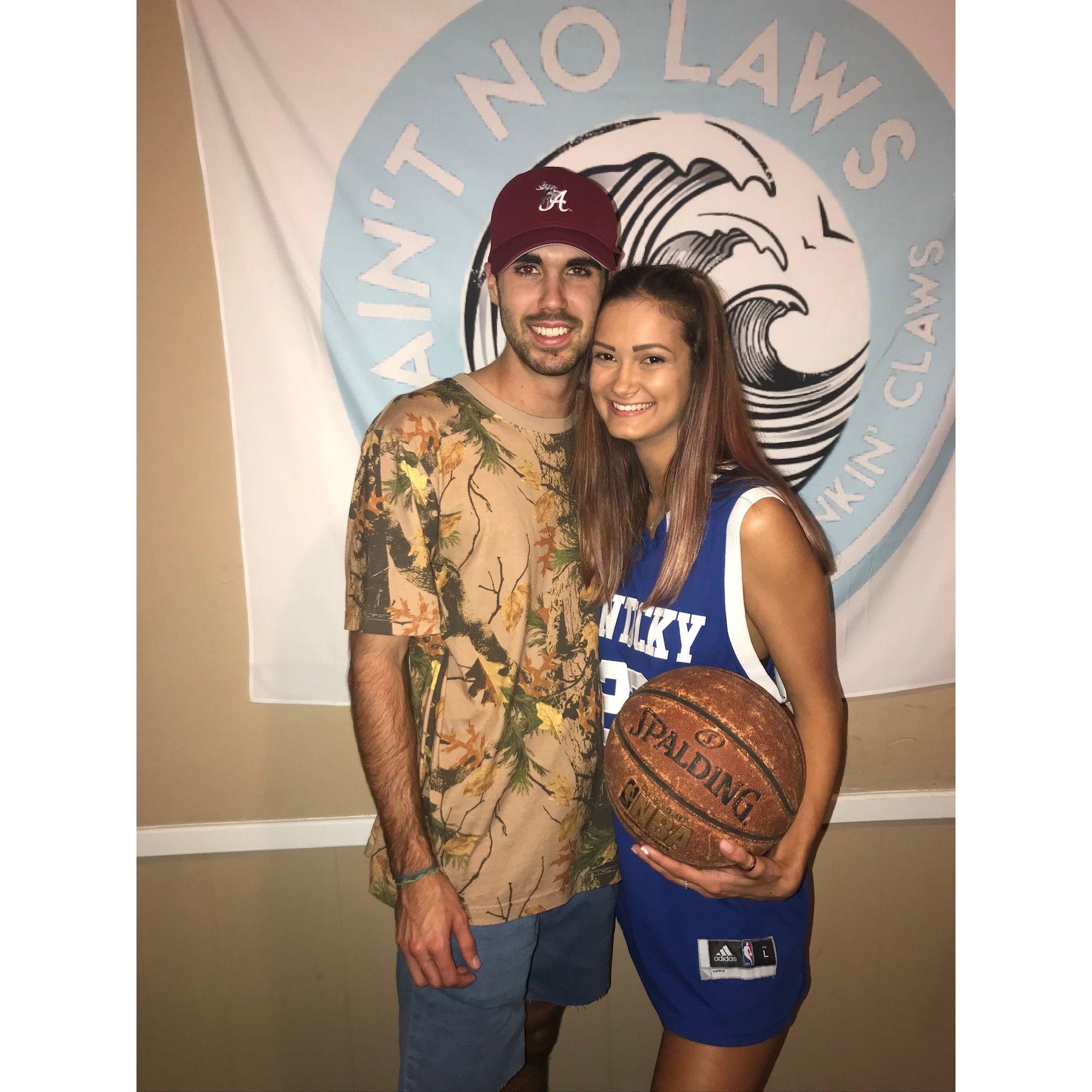 This is the very first photo we took together going to a date party as "Alabama" and "Athlete" ( A's for Alec and Addison)