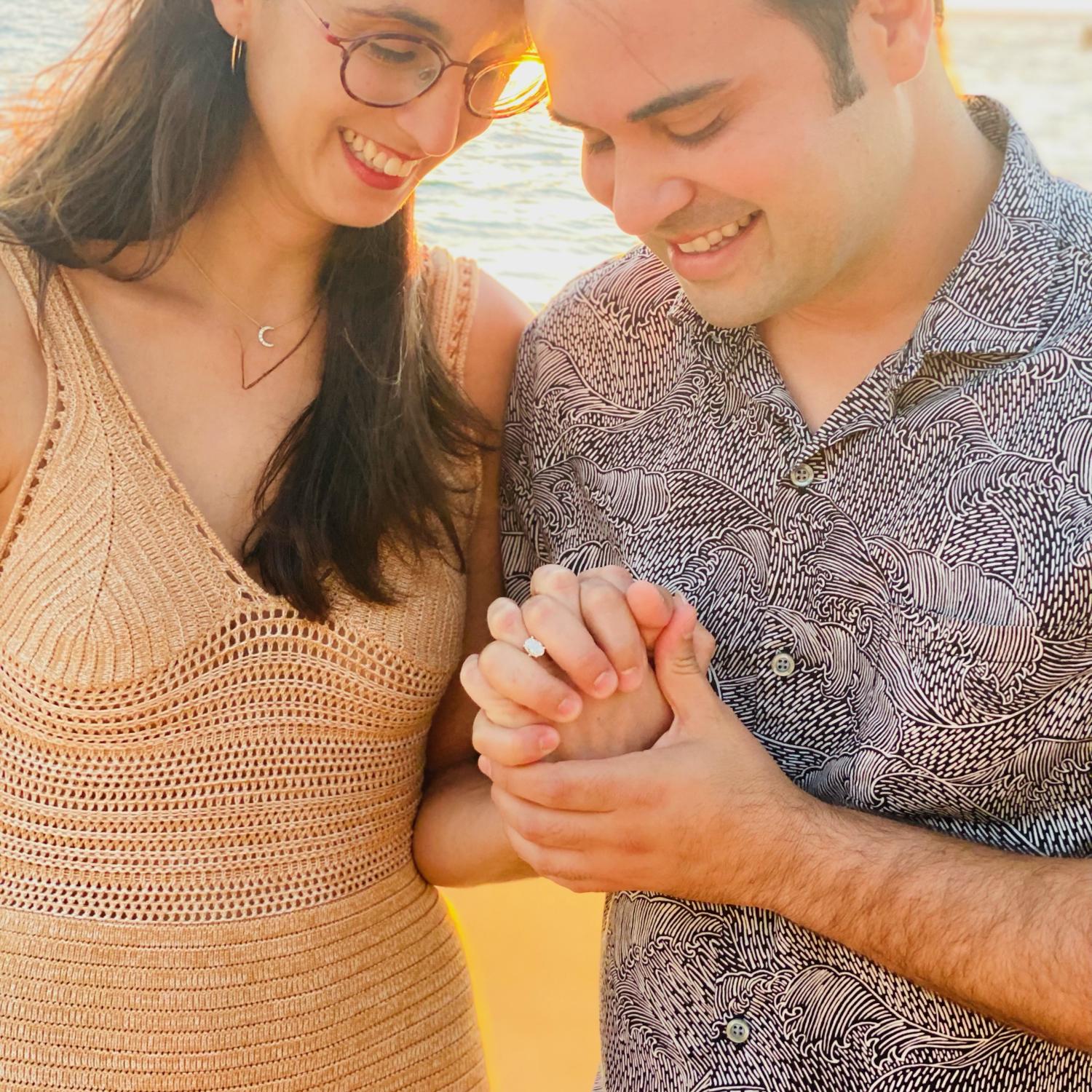 Needed a little help holding my hand up. Luckily Troy is there to hold my hand.