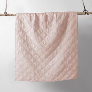 Washed Linen Quilted Throw